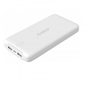 Baterie externa Orico LD200, 20000 mAh, 2.4A, 2x USB, Fast Charge, Alb - Img 1