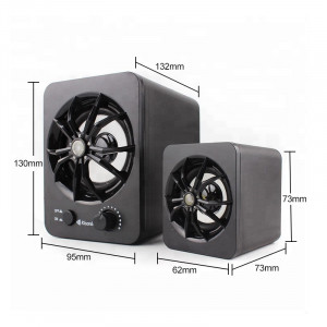 Boxe Kisonli 2.1 U-2600, 5W+2x 3W, alimentare USB, 1x jack 3.5mm, Negru - Img 4