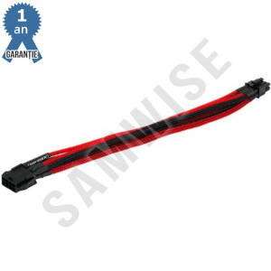 Cablu componente Orico 8-pin ATX Male - 8-pin ATX Female, 0.3m, negru rosu sleeved - Img 2