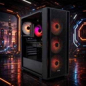 Calculator Gaming Aura V6, AMD Ryzen 5 3600 3.6GHz, ASUS TUF B450-PLUS Gaming, 16GB DDR4, SSD 256GB, HDD 1TB, GTX 1080 8GB GDDR5