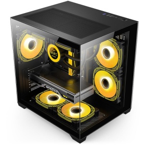 Calculator Gaming Cube V6, Intel Core i5-10500T 2.3GHz, Gigabyte H410M HD3P, 16GB DDR4, SSD NVMe 256GB, HDD 1TB, RX 480 8GB GDDR5 - Img 5