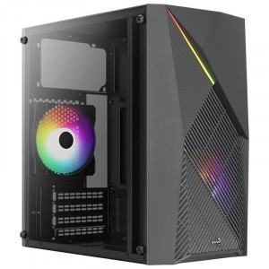 Carcasa Gaming Aerocool Raider Mini RGB V2, MiniTower, 1x USB 3.0, Panou transparent - Img 1
