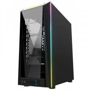 Carcasa Gaming Gamdias M1A, MiddleTower, USB 3.0, Panou transparent, Vent. 2x 120mm LED RGB - Img 4
