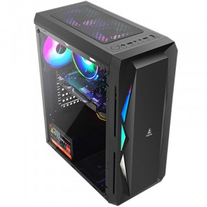 Carcasa Gaming Segotep Snake Black, USB 3.0, Panou Transparent - Img 2