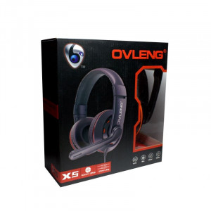 Casti Gaming Ovleng X-5, cu microfon, negru - Img 5