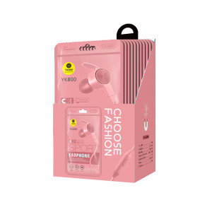 Casti Yookie YK800 cu microfon, in ear, TRRS, diverse culori - Img 5