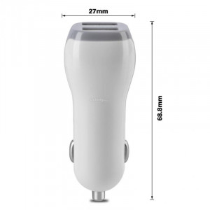 Incarcator auto SSK SDC220 , 2x USB, 2A, Alb - Img 3