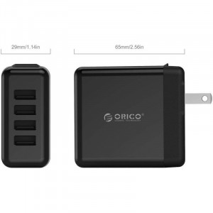 Incarcator retea GSM Orico DSP-4U Wall Charger, 4x USB, adaptor UK, AU, EU, Negru - Img 3