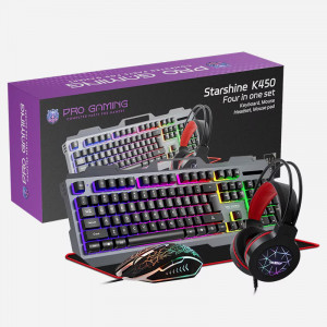 Kit gaming tastatura, mouse, casti si mousepad Pro Gaming K450 4 in 1 - Img 5