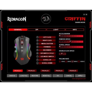 Mouse Gaming Redragon Griffin Black, 7200 dpi, Optic, 8 butoane, Iluminare LED RGB - Open BOX - Img 7