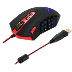 Mouse Gaming Redragon Perdition2 Black, 24000 dpi, 12000 FPS, Led Multi-Color, 19 butoane - Img 1