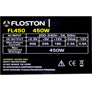 Sursa Floston 450W FL-450, 3 x SATA, 4 x Molex, MB 24pin, 4pin CPU - Img 3