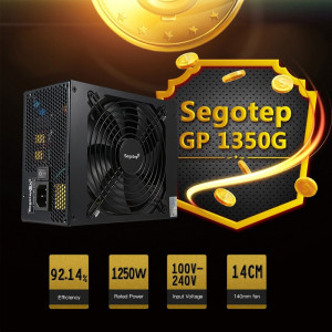 Sursa Minat Segotep GP1350G 1250W Full modulara 7x SATA, 3x Molex, 12x 6+2 pin, Eficienta 90%, PFC activ - Img 4