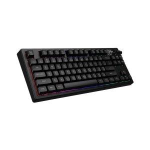 Tastatura gaming mecanica Bluetooth cu si fara fir Gamdias Hermes M7 Hybrid neagra iluminare RGB - Img 2