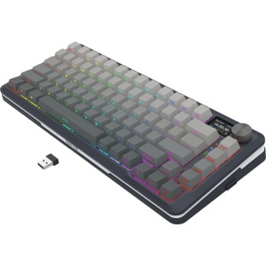 Tastatura gaming mecanica Bluetooth cu si fara fir Redragon Behemoth Pro neagra cu gri degrade iluminare RGB - Img 4