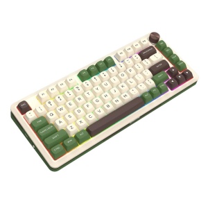 Tastatura gaming mecanica Bluetooth cu si fara fir Redragon Cyrus Pro alba cu verde iluminare RGB - Img 2