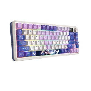 Tastatura gaming mecanica Bluetooth cu si fara fir Redragon Flekact Pro alba Anime iluminare RGB - Img 4