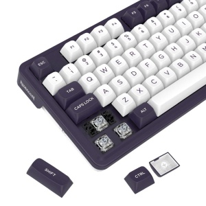 Tastatura gaming mecanica Bluetooth si cu fir Redragon Finke neagra cu alb iluminare RGB - Img 3