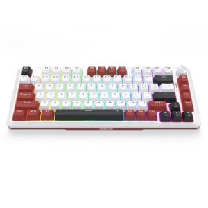 Tastatura gaming mecanica Redragon Stormhunter Magnetic alba cu rosu iluminare RGB - Img 3