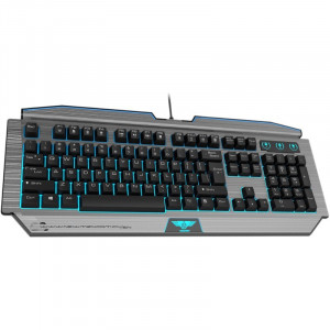 Tastatura Gaming Newmen GM100 Iron-Gray KB-900-SL, 12 Taste Multimedia, Iluminare LED, USB - Img 2