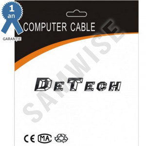 Adaptor DeTech HDMI tata - VGA mama, Cablu Audio, Alb - Img 2
