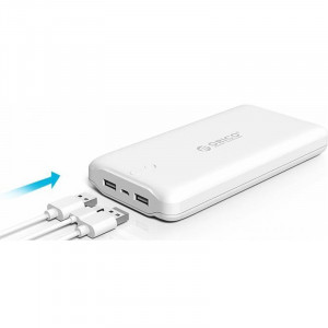 Baterie externa Orico LD200, 20000 mAh, 2.4A, 2x USB, Fast Charge, Alb - Img 2
