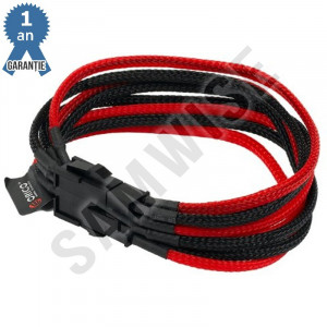 Cablu componente Orico 8-pin ATX Male - 8-pin ATX Female, 0.3m, negru rosu sleeved - Img 3