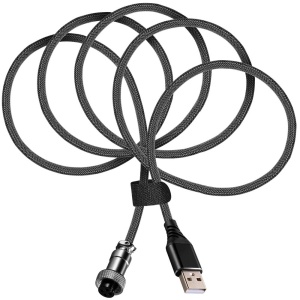 Cablu pentru tastatura Redragon Coiled Aviator USB-C negru - Img 2