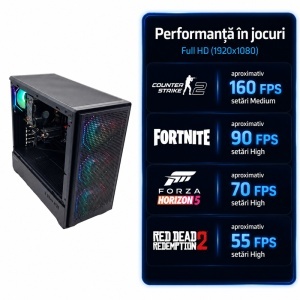 Calculator Gaming Aether V1, Intel Core i7-6700K 4.0GHz, HP Munich-S Z170, 16GB DDR4, SSD 256GB, HDD 1TB, GTX 1070 8GB GDDR5 - Img 2