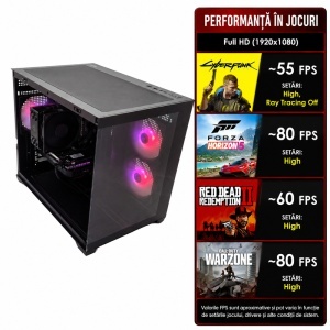 Calculator Gaming Aura V34, Intel Core i5-10400 2.9GHz, Gigabyte H410M HD3P, 16GB DDR4, SSD 256GB, HDD 1TB, GTX 1660 Ti 6GB GDDR6 - Img 2