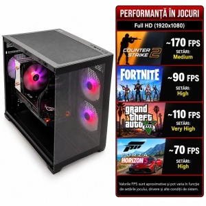 Calculator Gaming Aura v35, AMD Ryzen 7 2700X 3.7GHz, Biostar B450MHP, 16GB DDR4, SSD 512GB, HDD 1TB, GTX 1070 8GB GDDR5 - Img 2
