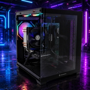Calculator Gaming Cube V2, Intel Core i5-9400T pana la 3.4GHz, ASUS PRIME B360M-C, 16GB DDR4, SSD 256GB, SSHD 500GB, BIOSTAR RX 580 8GB GDDR5