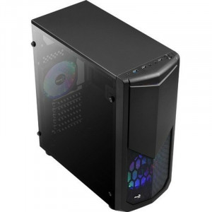 Carcasa Gaming Aerocool Tomahawk-A, MiddleTower, USB 3.0, LED RGB, Panou transparent - Img 1