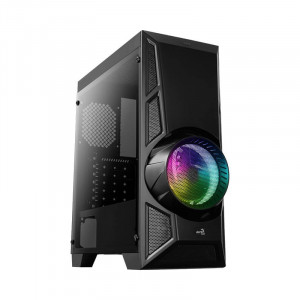 Carcasa Gaming AeroEngine iluminata RGB, Middle Tower, USB 3.0, Panou transparent - Img 1