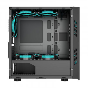 Carcasa Gaming Inaza Black Ship, USB 3.0, 4x 120 mm RGB Led, Panou transparent - Img 4