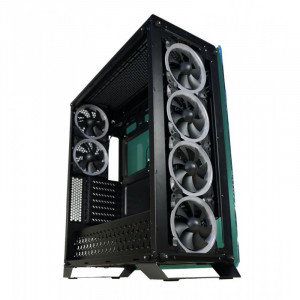 Carcasa Gaming Redragon Ironhide Black, USB 3.0, Vent. 6x 120mm, controller RGB cu telecomanda - Img 5