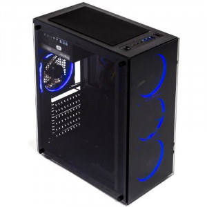 Carcasa Gaming Segotep AND 8 Black, Middle Tower, USB 3.0, Vent incluse 4x 120mm LED Albastru - Img 1