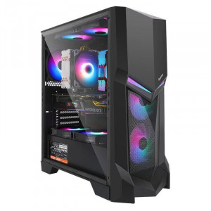Carcasa Gaming Segotep Gank 3, Middle Tower, USB 3.0, Panou transparent - Img 1