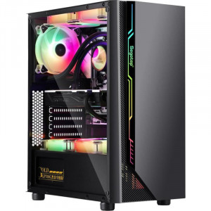 Carcasa Gaming Segotep Nova S6, USB 3.0, Panou Transparent - Img 1