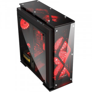 Carcasa Gaming Segotep T5 Black, USB 3.0, Tempered glass, MiddleTower, Desigilat - Img 6
