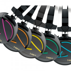 Casti Gaming Gamdias HEBE M1 RGB, USB, iluminare LED RGB - Img 3