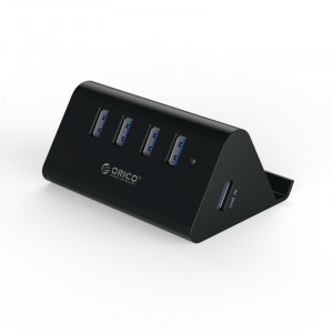 Hub USB Orico SHC-U3 USB3.0 cu suport pentru telefon sau tableta, negru - Img 2