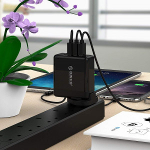 Incarcator retea GSM Orico DSP-4U Wall Charger, 4x USB, adaptor UK, AU, EU, Negru - Img 4