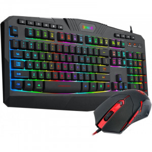 Kit Gaming Redragon S101 Combo, Tastatura Iluminata RGB, Mouse Optic 7200dpi - Img 1