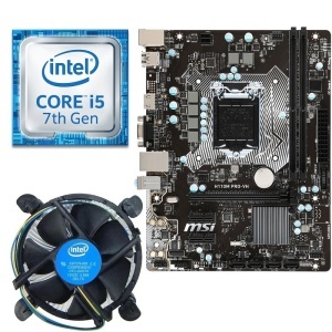 Kit Placa de baza MSI H110M PRO-VH, Intel Core i5 7500 pana la 3.8GHz, Cooler inclus