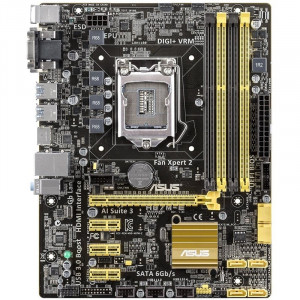 Placa de baza Asus H87M-E, LGA 1150, 4th gen, 4x DDR3, 6x SATA III - Img 1