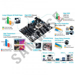Placa de baza GIGABYTE GA-H81M-S2PV, 1150, DDR3, PCI Express x16 - Img 4