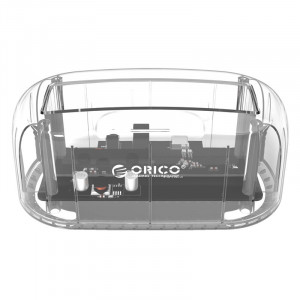 Rack extern HDD/SSD Orico 2.5/3.5" USB 3.0, transparent cu docking station - Img 1
