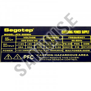 Sursa Segotep 500W ATX-500WH, 3 x SATA, 3 x Molex, PCI-Express, PFC, Second hand - Img 4