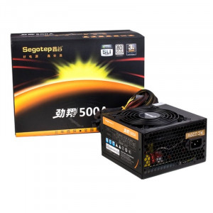 Sursa Segotep SG-500A 500W, 6x SATA, 3x Molex, 2x 6+2 pin, Eficienta 85%, PFC activ, Open box - Img 3